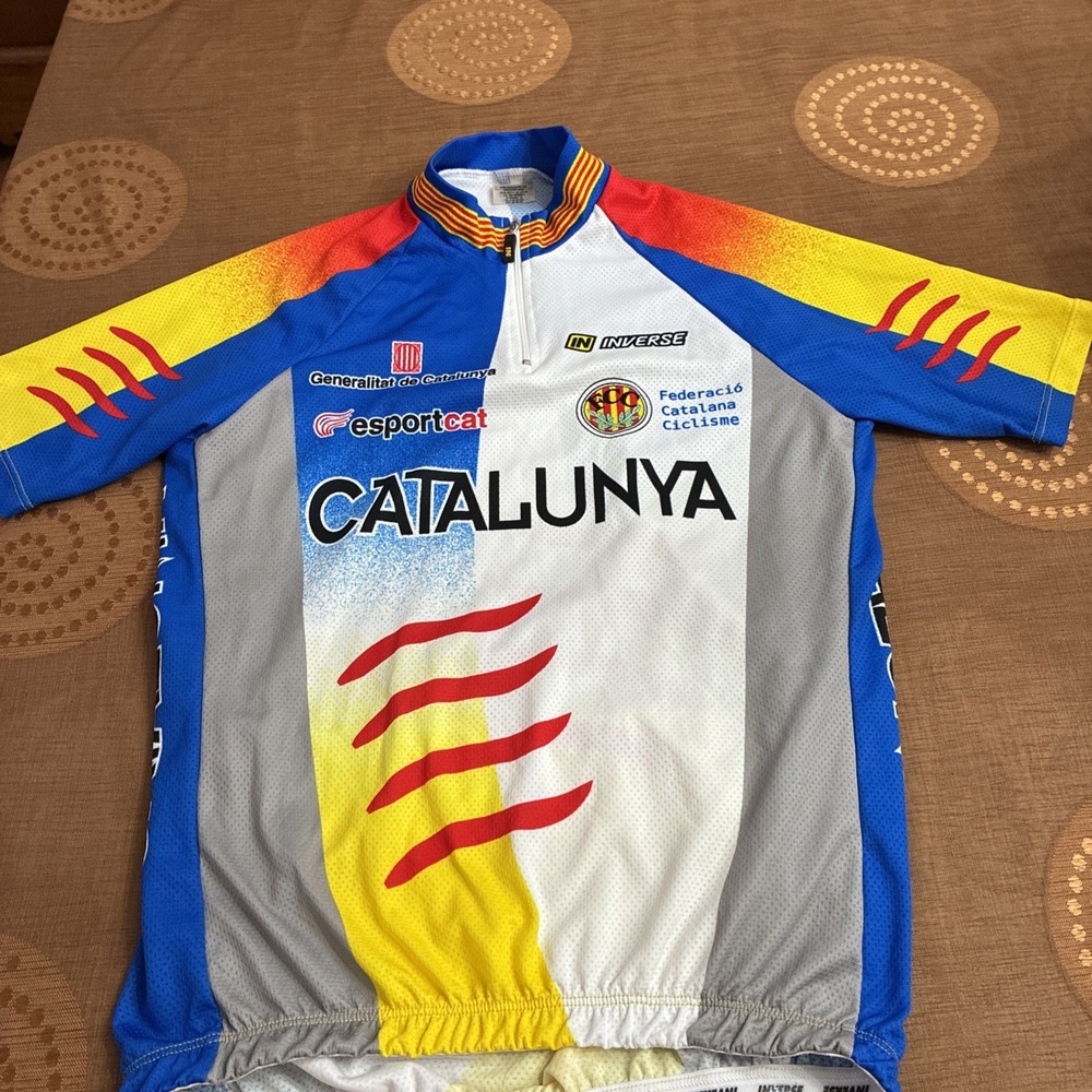 Inverse Catalonia Cycling Jersey‎ 1/4 Zip Size Small Shirt